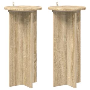 vidaXL Planteholder 2 pcs Sonoma-eg 29,5 x 29,5 x 60 cm