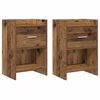 vidaXL Sengeborde 2 stk. Gammelt tr&aelig; 40 x 30 x 60 cm Konstrueret tr&aelig;
