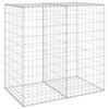 vidaXL gabionv&aelig;g med d&aelig;ksler 100x60x100 cm galvaniseret st&aring;l