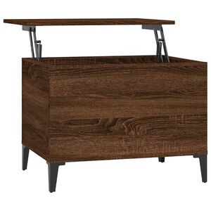 vidaXL sofabord 60x44,5x45 cm konstrueret tr&aelig; brun egetr&aelig;sfarve