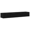 vidaXL V&aelig;gh&aelig;ngt skab V&aelig;gmonteret 2 pcs Sort eg 68 x 30 x 20 cm