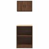 vidaXL skabe til garagen 2 stk. konstrueret tr&aelig; brun egetr&aelig;sfarve