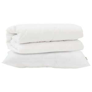 vidaXL Dynebetr&aelig;k S&aelig;t med pude 2 pcs Hvid Mikrofiber