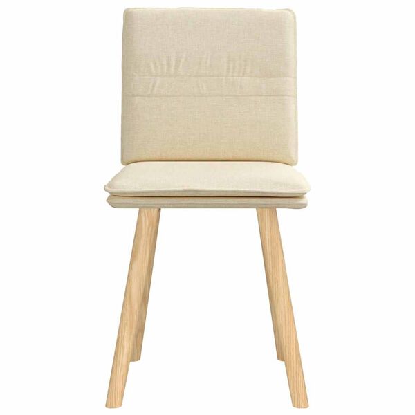 vidaXL spisebordsstole 2 stk. stof cremefarvet