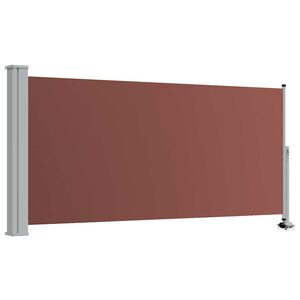 vidaXL sammenrullelig sidemarkise til terrassen 120 x 300 cm brun