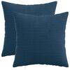 vidaXL Pudebetr&aelig;k 2 pcs HEERLEN M&oslash;rkebl&aring; 30 x 30 cm cordfl&oslash;jl