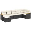 vidaXL sofas&aelig;t til haven 7 dele med hynder polyrattan sort