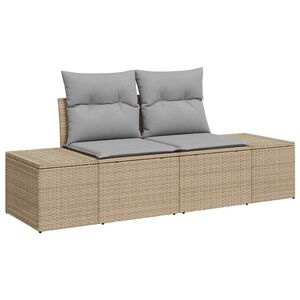 vidaXL Havem&oslash;belsofa med pude Beige 184 x 62 x 69 cm polyrattan