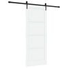 vidaXL Skyded&oslash;r ORKDAL 83 x 202 cm Massivt fyrretr&aelig; Hvid og sort