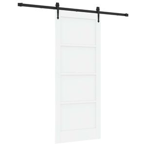 vidaXL Skyded&oslash;r ORKDAL 83 x 202 cm Massivt fyrretr&aelig; Hvid og sort