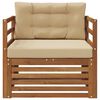 vidaXL Udend&oslash;rs sofagruppe Soli Akacietr&aelig; og polyester Naturfarvet