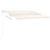 vidaXL markise med LED+vindsensor 350x250 cm automatisk cremefarvet
