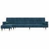vidaXL L-formet sovesofa 271x140x70 cm velour bl&aring;