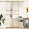 vidaXL skyded&oslash;r 102,5x205 cm klart sikkerhedsglas og aluminium gylden