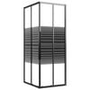vidaXL brusekabine 90x70x180 cm sikkerhedsglas stribet sort