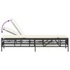 vidaXL liggestole 2 stk. med hynder polyrattan sort