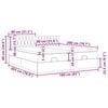 vidaXL osmannisk sengeramme med madrasser 160x200 cm stof cremefarvet
