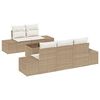 vidaXL Havesofa S&aelig;t 6 stk. Beige og creme polyrattan