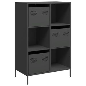 vidaXL skab 68x39x103,5 cm st&aring;l sort