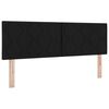 vidaXL LED sengegavl Sort 160 cm Stof