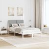 vidaXL Sengestel med hovedg&aelig;rde Hvid 120 x 190 cm Massiv fyrretr&aelig;