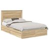 vidaXL Opbevaringsseng Sonoma eg 120 x 200 cm Konstrueret tr&aelig;