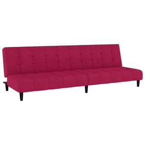 vidaXL 2-personers sovesofa fl&oslash;jl vinr&oslash;d