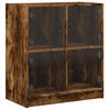 vidaXL skab med glasl&aring;ger 68x37x75,5 cm r&oslash;get egetr&aelig;sfarve