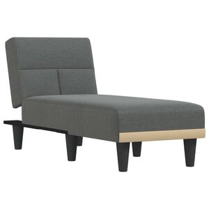 vidaXL chaiselong stof m&oslash;rkegr&aring;