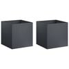 vidaXL Have Blomsterkrukke 2 stk. Antracit 25 x 25 x 25 cm
