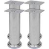 vidaXL 4 runde sofaben i krom 180 mm