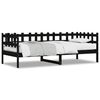 vidaXL daybed 90x190 cm massivt fyrretr&aelig; sort