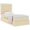 vidaXL Seng med opbevaring og madras Creme 100 x 200 cm Polyester