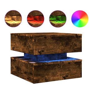 vidaXL sofabord med metalben 50x50x40 cm r&oslash;get egetr&aelig;sfarve