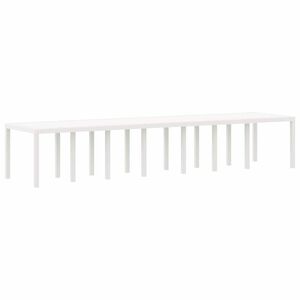 vidaXL Havem&oslash;bel Bord Hvid 400 x 100 x 73 cm polyrattan