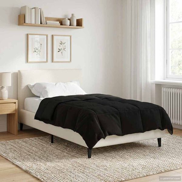 vidaXL Hel&aring;rs dyne Quilting Sort 135 x 220 cm Mikrofiber