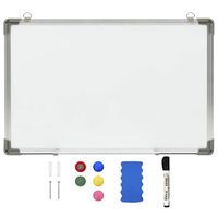 vidaXL magnetisk whiteboard 50x35 cm stål hvid