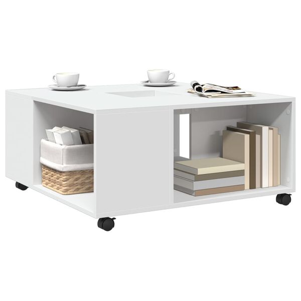 vidaXL sofabord 80x80x40 cm konstrueret træ hvid