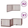 vidaXL hundel&aring;ge med d&oslash;r 8 paneler 640 cm foldbar poppeltr&aelig; brun