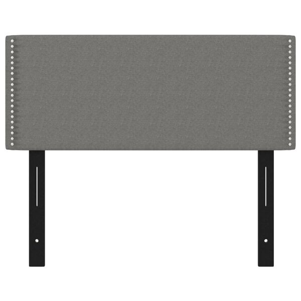 vidaXL sengegavl 100x5x78/88 cm stof m&oslash;rkegr&aring;