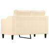 vidaXL 2-personers sofa 120 cm stof cremefarvet