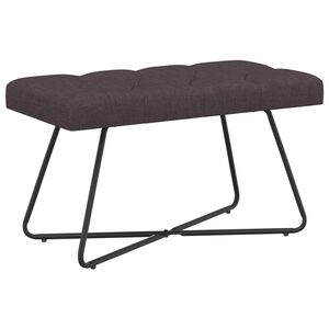 vidaXL B&aelig;nk med knap tufting M&oslash;rk Brun 80 x 40 x 46 cm Stof