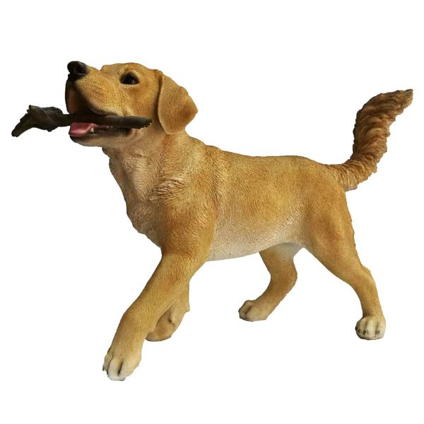 Esschert Design havefigur labrador med pind 62,6x23,7x40 cm