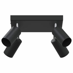 vidaXL Loftsspot med spotlights Sort 26 x 26 x 16 cm Metal