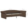 vidaXL daybed med madras og USB 90x200 cm stof brun