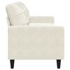 vidaXL 3-personers sofa 210 cm fl&oslash;jl cremefarvet