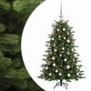 vidaXL Kunstigt juletr&aelig; med julekugle 120 cm 150 LED'er Varm hvid