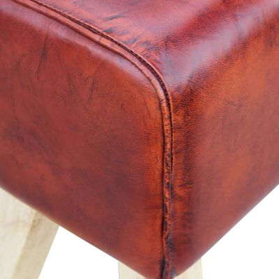 vidaXL taburet ægte læder brun 60x30x50 cm
