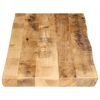 vidaXL bordplade 110x40x3,8 cm naturlig kant massivt ru mangotræ