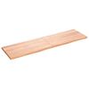 vidaXL bordplade til badev&aelig;relse 180x50x(2-4) cm massivt tr&aelig; lysebrun